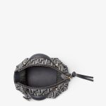 FENDI By The Way Soft Medium Dark blue denim-effect FF jacquard bag - Image 5